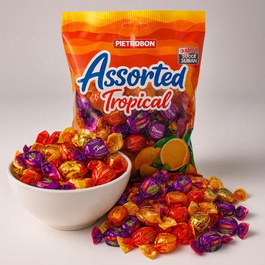 Assorted Fruit Candy Bag 21oz 1.3lb – Individually Wrapped Variety Pack, Strawberry Orange Pineapple Grape Sweets, Halloween, Kids Snacks