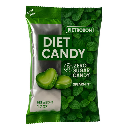 Peppermint Diet Candy 1.7oz – Mint Sugar Free Hard Candy Individually Wrapped, Zero Calorie Sugar Free Mint, Diabetic Snacks