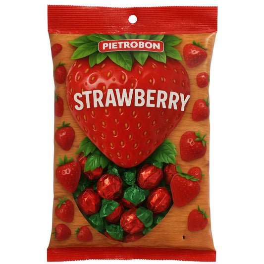 Strawberry Hard Candy Bag 8.8oz – Individually Wrapped Sweets, Halloween Candy, Kids Snacks, Christmas Candy