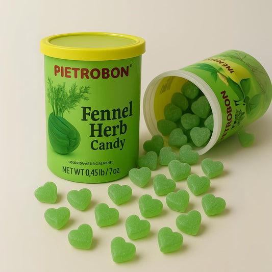 Fennel Hard Candy Drops Jar 7oz – Classic Retro Sweets & Snacks, for Birthday, Halloween, Holidays & Everyday Treats