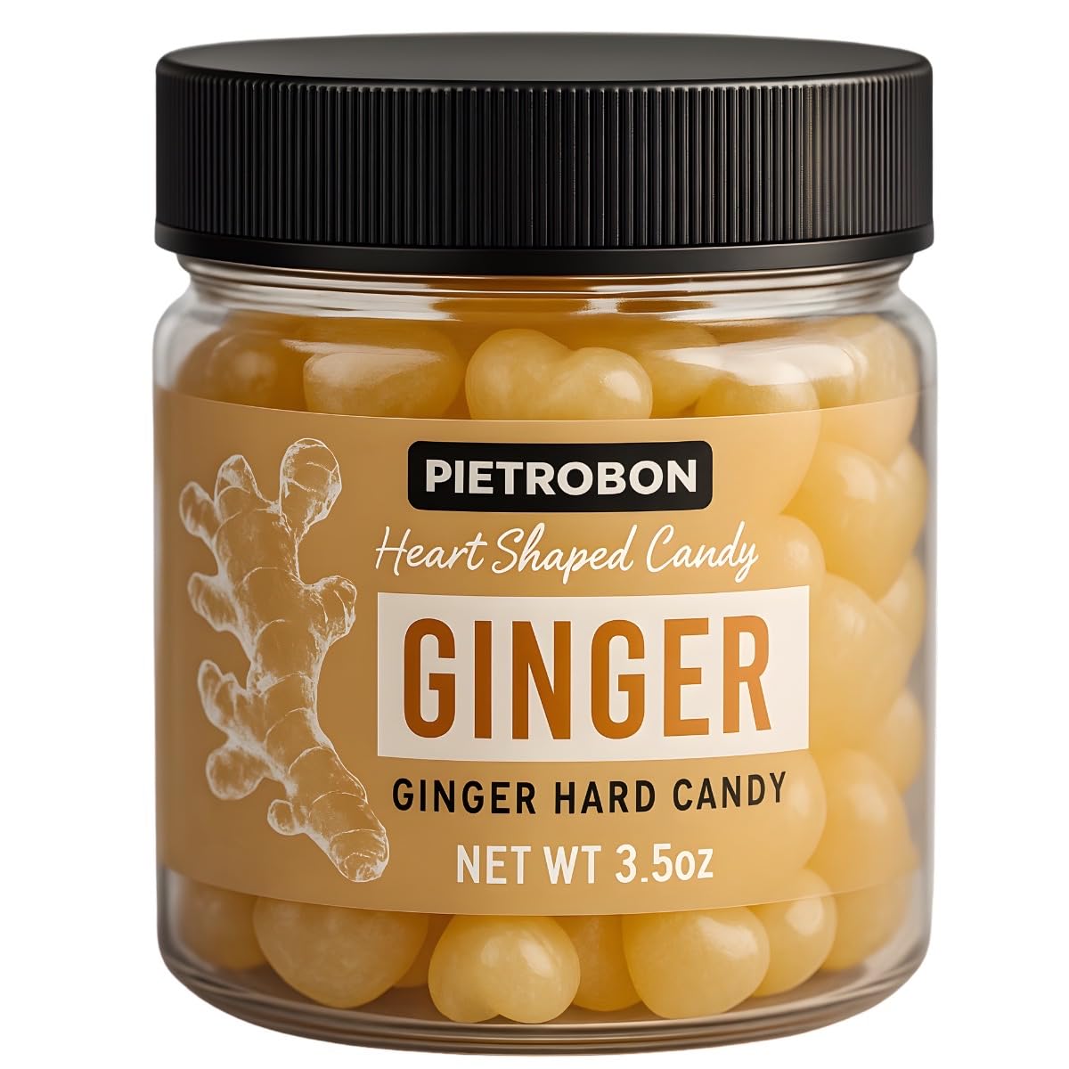 Ginger Hard Candy Drops Jar 3.5oz – Sweets & Snacks, Classic Hard Candy