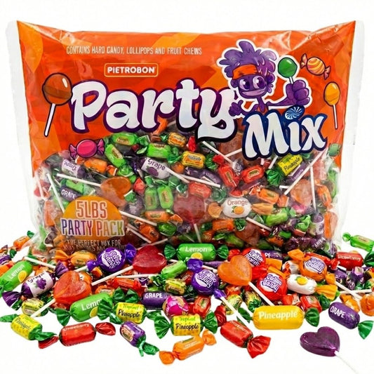 Bulk Party Mix - 5 Pounds - Piñata Candies - Variety Parade Candies Hard and Soft candy - Assorted for halloween, birthday parties big bag