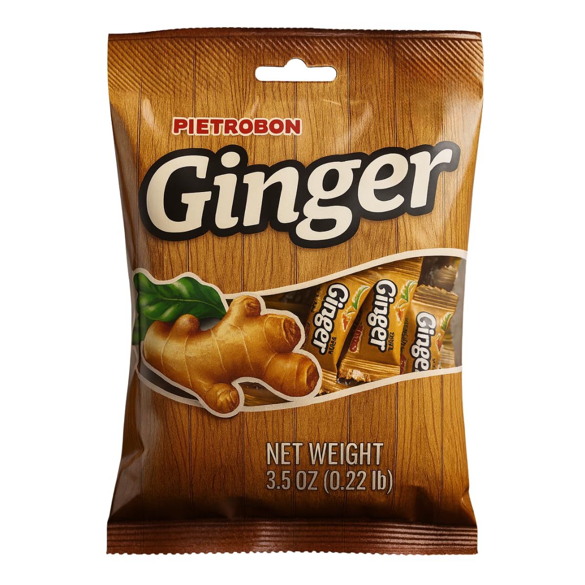 Ginger Hard Candy 3.5oz – Individually Wrapped Classic Hard Drops, Birthday Party Favors, Halloween, Everyday Sweets & Snacks