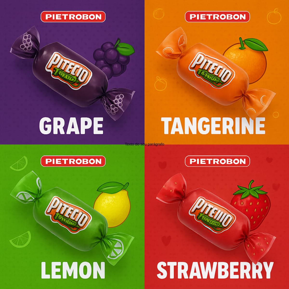 Fruits Assorted Candy Bag 35oz (2.2lb) – Individually Wrapped Soft Candy Variety Pack, Strawberry, Lemon, Grape, Tangerine Sweets, Halloween, Kids Snacks