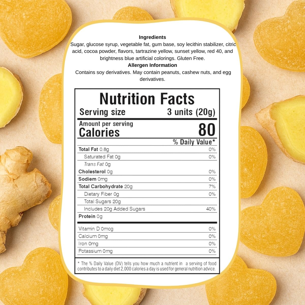 Ginger Hard Candy Drops Jar 3.5oz – Sweets & Snacks, Classic Hard Candy