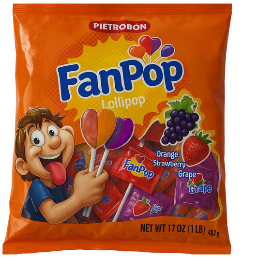 Lollipop - Strawberry Orange Grape - Heart Shaped - 1lb (50 Count) 17oz Assorted Fruits Suckers & Lollipops Variety Pack Individually Wrapped Bulk Candy Halloween Candy Party for Kids Birthday Treats