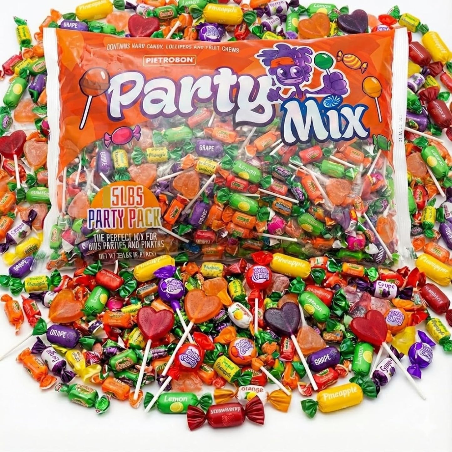 Bulk Party Mix - 5 Pounds - Piñata Candies - Variety Parade Candies Hard and Soft candy - Assorted for halloween, birthday parties big bag