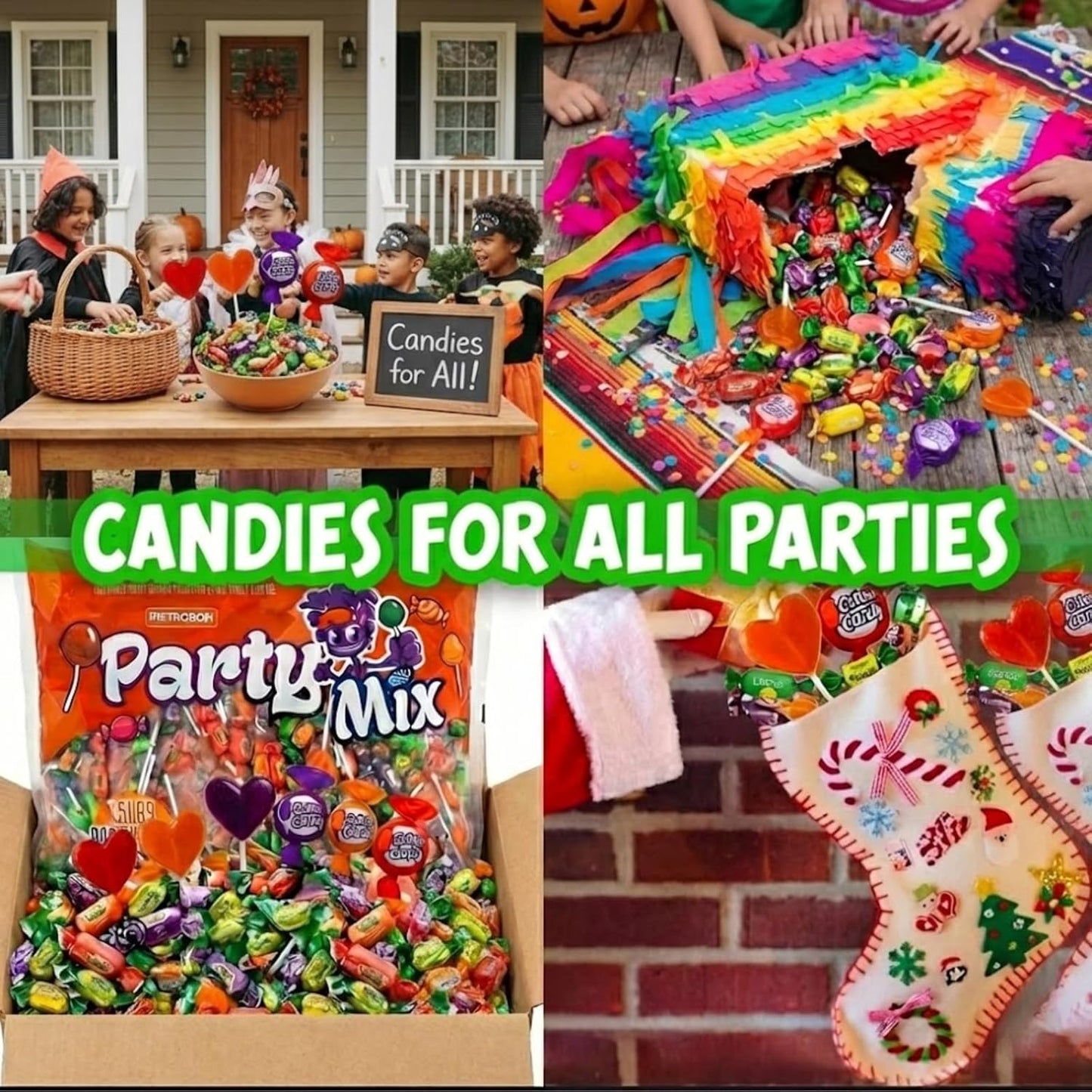 Bulk Party Mix - 5 Pounds - Piñata Candies - Variety Parade Candies Hard and Soft candy - Assorted for halloween, birthday parties big bag